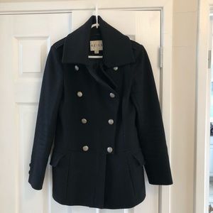 Reiss wool peacoat - black